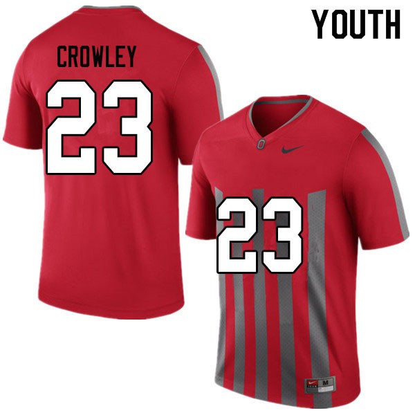 Ohio State Buckeyes #23 Marcus Crowley Youth Official Jersey Throwback